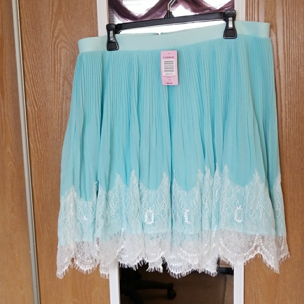 TORRID chiffon lace skater skirt